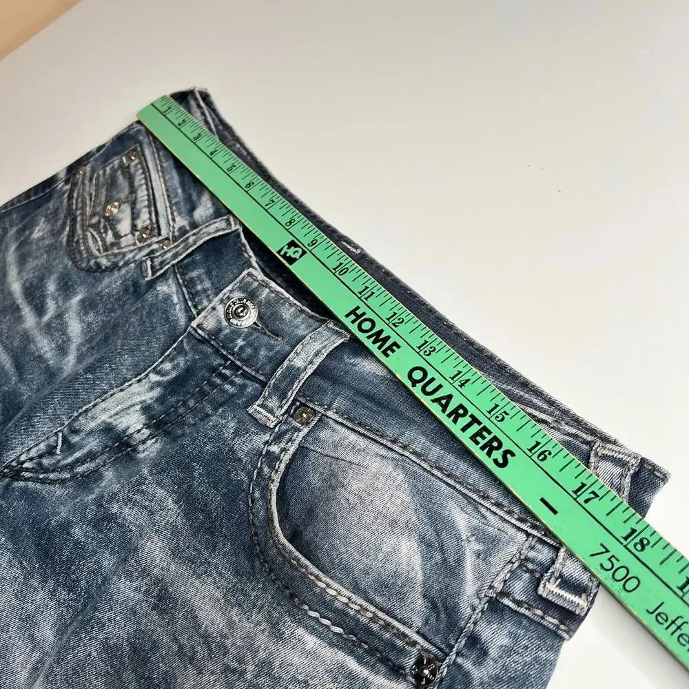 True‎ Religion Geno Slim Fit Jeans Men’s Size 36 Blue Distressed Denim Y2K